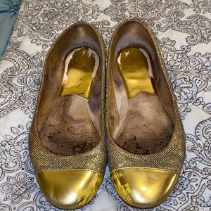Michael Kors Gold Shimmer Flats